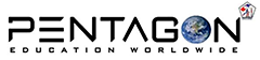 Logo of Pentagon Education Worldwide for intelligent practice with AI